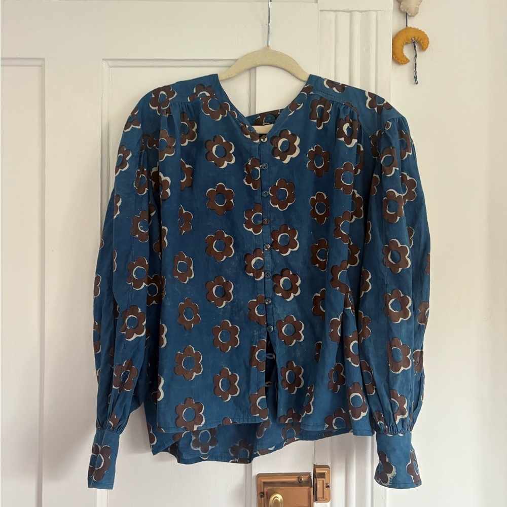 Christy Dawn Jaclyn Floral Block Print Blouse